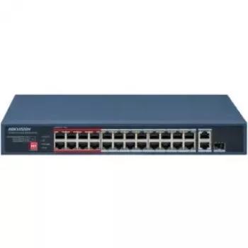 Hikvision Value Series 24 pordiga kiire Etherneti haldamata PoE-lüliti