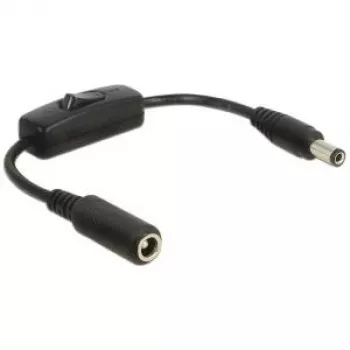DeLOCK kaabel 0,2 m 2x DC 5,5x2,5 mm must