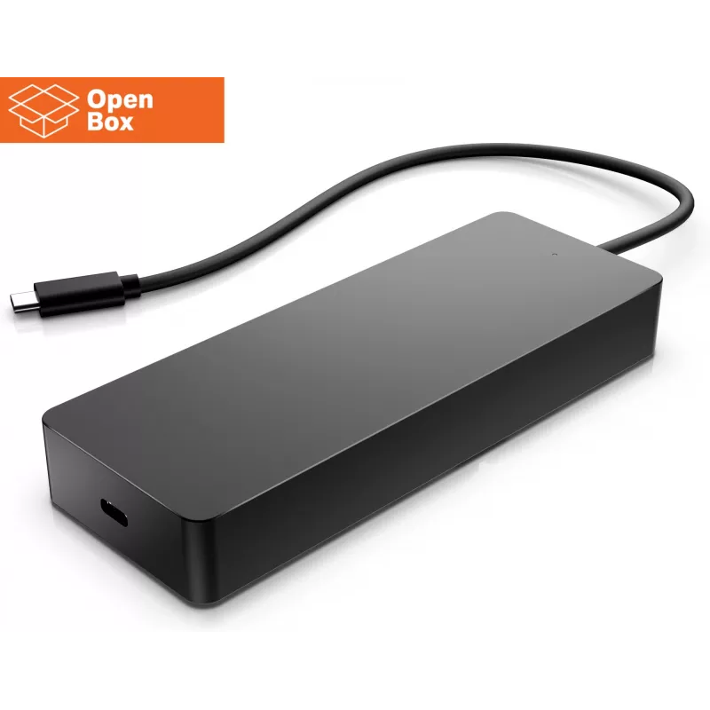 HP Universal USB-C Multiport Travel Hub 65W - AVATUD KARP - 2 x USB 3.2, 2 x USB-C, 1 x DP, 1 x HDMI, 1 x RJ-45, 1 aasta