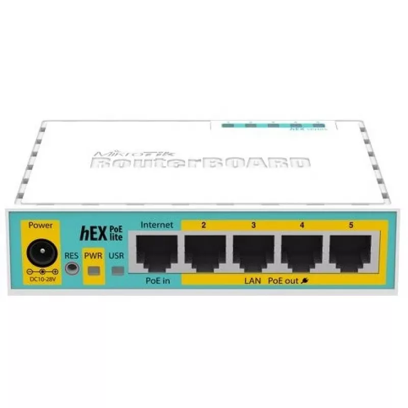 Mikrotik hEX PoE lite juhtmega ruuter Fast Ethernet valge