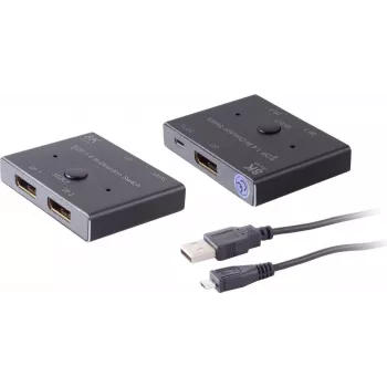 DisplayPort lüliti ShiverPeaks SP05-14001 2x1 kahesuunaline, toetab kuni 8K