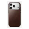 Mobiiltelefoni ümbris Nomad Traditional Leather ümbris iPhone 17 Pro jaoks, nahk, mikrokiud, sobib kuni 6,3 tolli (16 cm), pruun