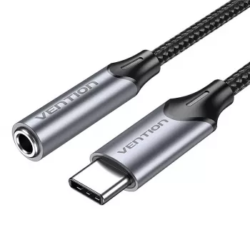 Heliadapter Vention BGMHF USB-C kuni 3,5 mm pesa, 1 m kaabel, hall