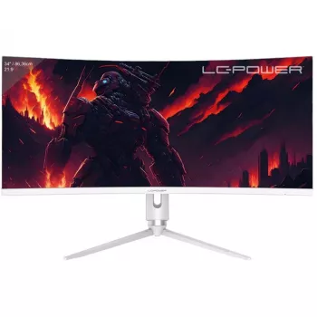 LC-Power 86,36cm (34) LC-M34-Q-C-PRO DP+HDMI+USB-A/-C+RJ45 - Lameekraan (TFT/LCD) - 34