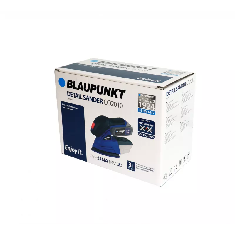 Detail-lihvija BLAUPUNKT CO2010 18V juhtmeta, käsikäes hoitav väikeste pindade lihvimiseks