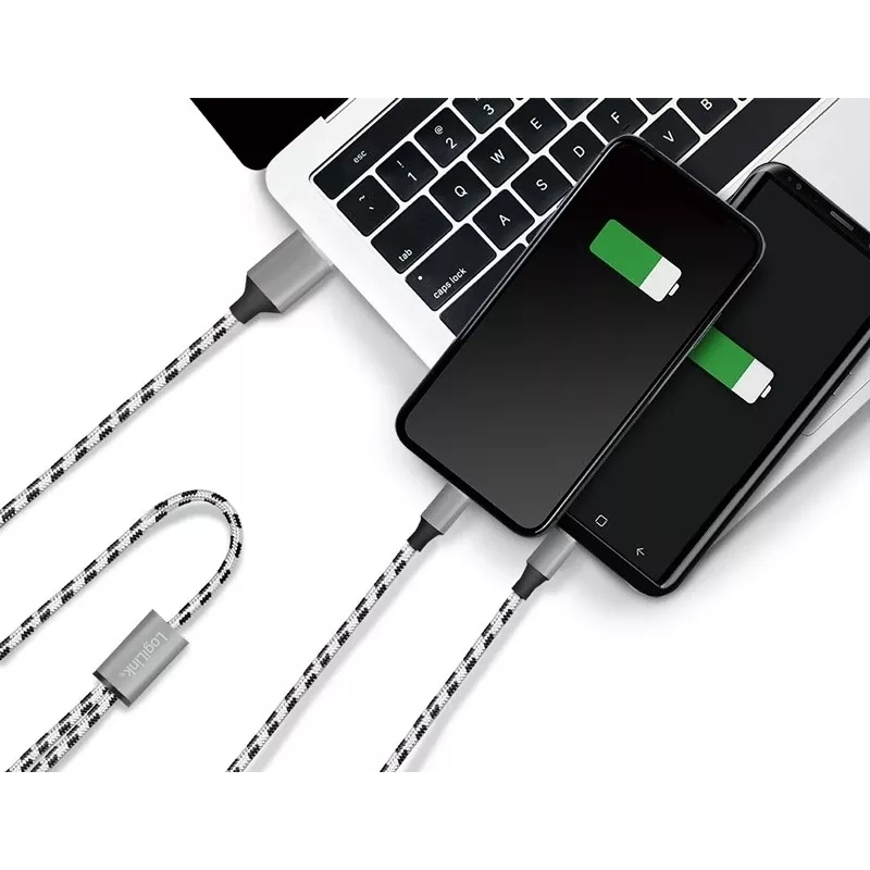 LogiLink CU0202 USB-kaabel USB 2.0 1,2 m USB A USB C/Micro-USB A hall