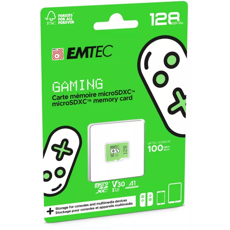 Mälukaart Emtec 128GB MicroSDXC UHS-I ECMSDM128GXCU3G