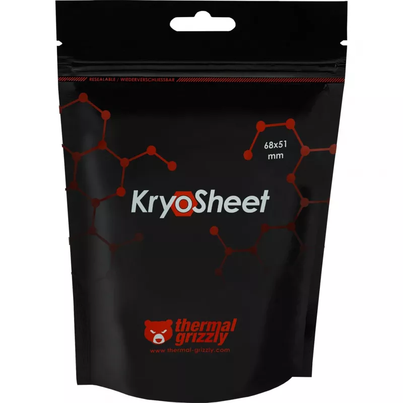 Termopadi Thermal Grizzly KryoSheet 68×51 mm Antratsiit, 1 g