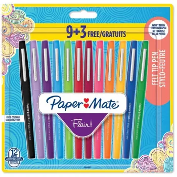 Felt Pen Medium Papermate Flair 12 tk