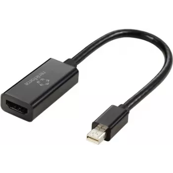 Renkforce Mini-DisplayPort adapterkaabel HDMI-A pesa 0,55 m must RF-5947252 kullatud pistikkontaktidega DisplayPort-kaabel (RF-5947252)