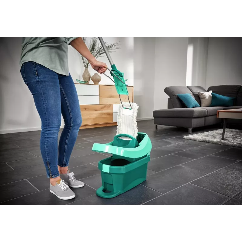 Lame mopp Leifheit Profi XL puuvill pluss — 420 mm laius, 360° pöörlev pea, puuvill/kiud, alumiiniumist käepide