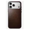 Mobiiltelefoni ümbris Nomad Traditional Leather ümbris iPhone 17 Pro Max jaoks, nahk/alumiinium/mikrokiud, sobib 6,9-tollisele (Pruun)