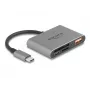 Delock 91016 USB-C kaardilugeja SD- ja microSD-kaartidele koos USB-A pordi ja USB-C PD-ga