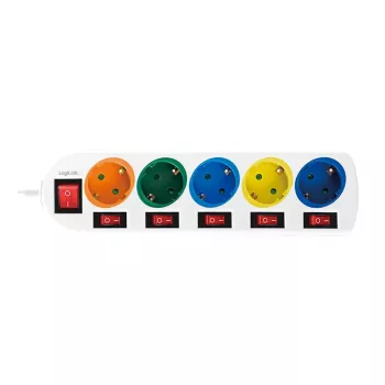 Pikendusjuhe LogiLink LPS258 1.5 m 5 vahelduvvoolupistikut siseruumidesse valge
