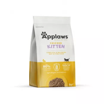 Kuiv kassitoit Applaws Kitten Kana 2 kg — noorkass, valk 38%, rasv 17%