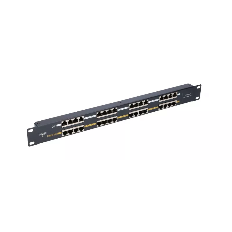 Extralink PoE-injektor 16 pordiga 16x 100Mb/s RJ45, riiulipaigaldatav