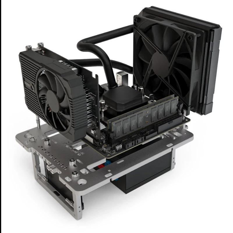 Streacom benchtable BC1 Mini V2 titan — kompaktne töölaud ATX-ühilduvusega