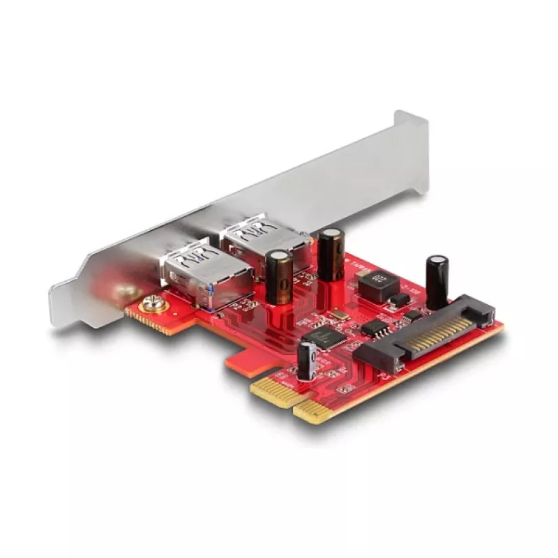 DeLOCK PCI Express x1 kaart 2-le USB 5 Gbps Type-A emasliidesele, madalprofiil