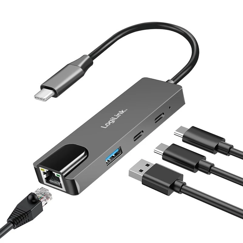 USB3.2 Gen1 jaotur, 3 pordiga ja 2.5G Ethernet