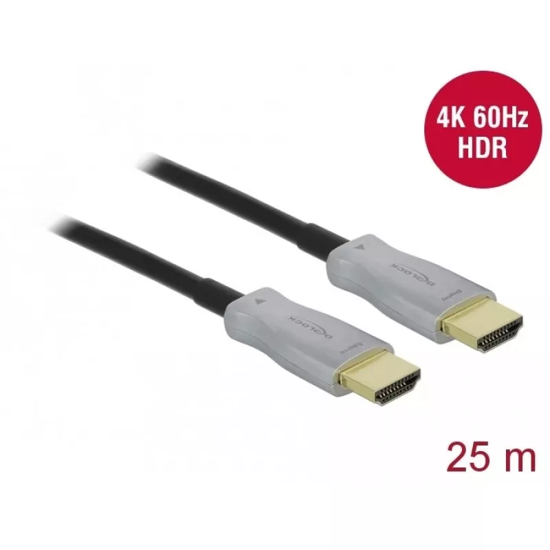 Aktiivne optiline kaabel HDMI 4K 60 Hz 25 m DeLOCK 85016
