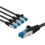 Goobay CAT 6A patch-kaabel S/FTP PiMF 1 m must 5 tk komplekt - vaskjuht CU (67537)