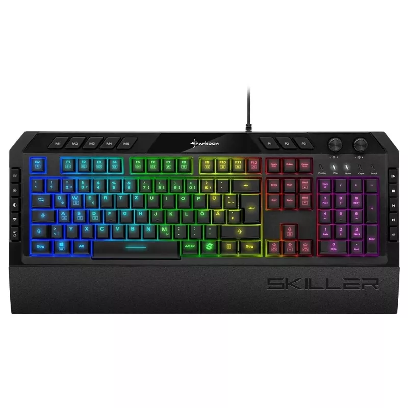 Sharkoon Skiller SGK5 klaviatuur Gaming USB QWERTZ Saksa Must