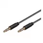 Wentronic Goobay 3,5 mm pesaühenduskaabel, must, 1 m - 3,5 mm pistik (4-kontaktiline, stereo) > 3,5 mm pistik (4-kontaktiline, stereo) (63826)