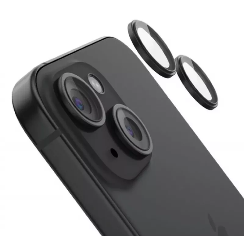 Karastatud klaasist kaamera objektiivi kaitse, Belkin OVA179HQBK, iPhone 15 ja iPhone 15 Plus jaoks — 2 tk pakend