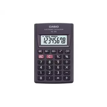CASIO HL-4A-B 8-kohaline taskukalkulaator 56x87mm must