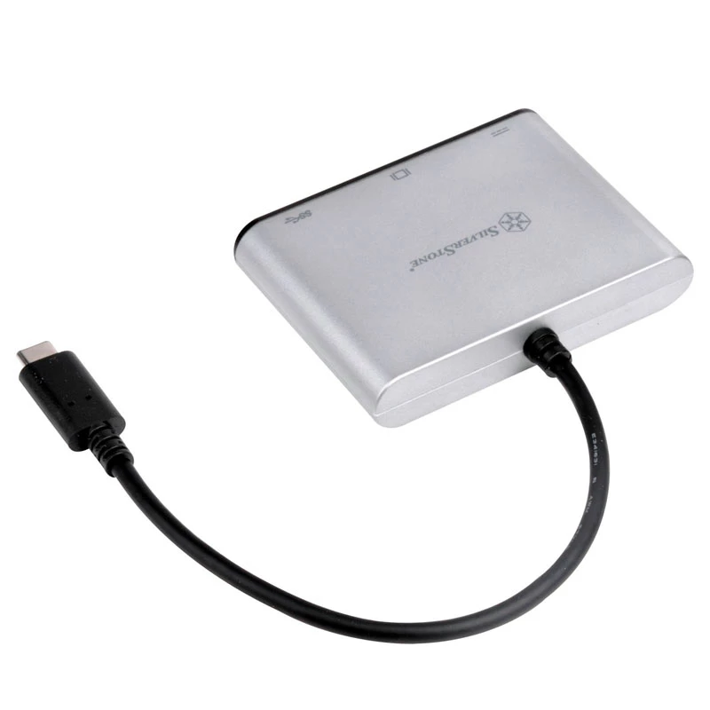 Väline videoadapter SILVERSTONE CH7517 USB-C -> VGA (Chrontel CH7517) välise kuvari ühendus