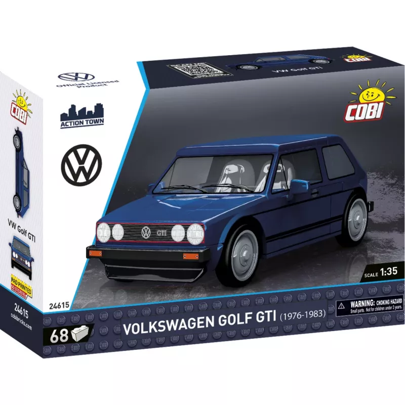 Cobi Volkswagen Golf GTI (1976–1983) ehituskomplekt, sinine, 1:35, 68 detaili