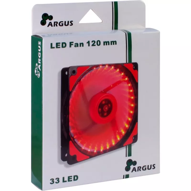 INTER-TECH Argus L-12025 120mm korpuse ventilaator - must