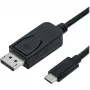 ROLINE - adapterkaabel - 24 kontaktiga USB-C (M) DisplayPorti (M) - USB 3.1 / DisplayPort 1.2 - 2 m - kahesuunaline, toetab 4K 60 Hz (3840 x 2160) - must (11.04.5958)