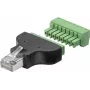Goobay 76736 kaabelliidese/soo adapteri klemmiplokk 8-kontaktiline RJ-45 must (76736)