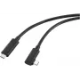 Renkforce Fibre Optic USB-C®-Displaykabel USB 3.2 Gen2 USB-C® Plug einseitig angled 10.00 m Must RF-5625884 (RF-5625884)