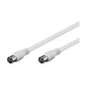 Wentronic Goobay SAT ühenduskaabel, F-Quick, 100% varjestatud, valge, 2,5 m - F-Pistik (Quick) F-Pistik (Quick) (50748)