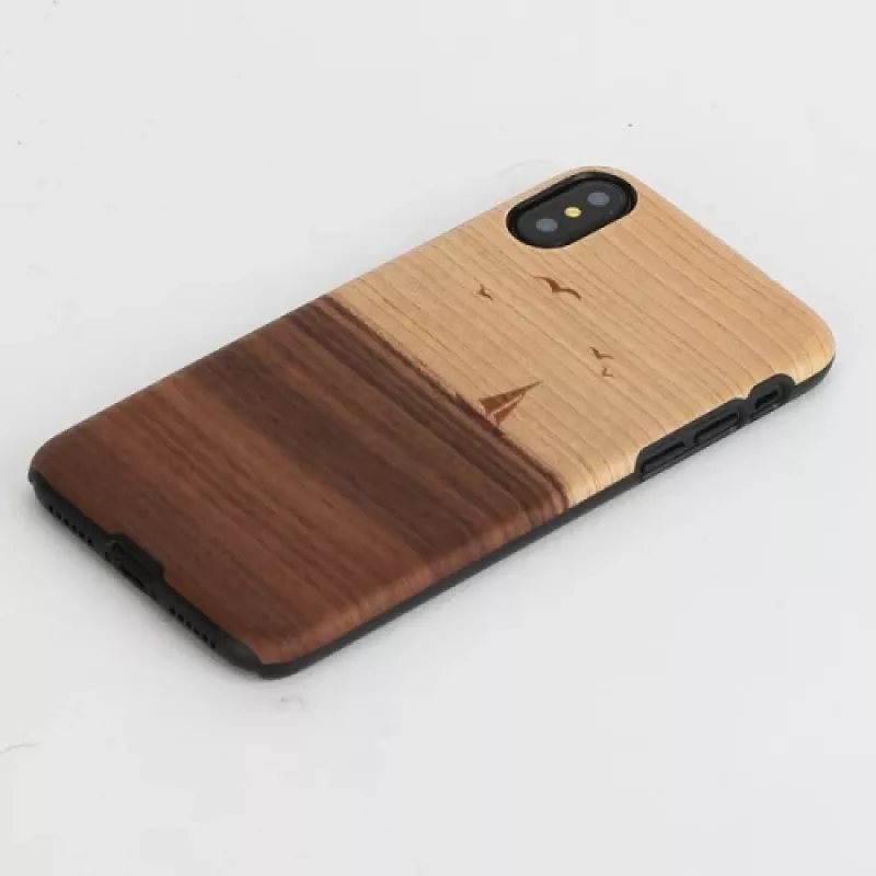 man and wood nutitelefoni ümbris iPhone X/XS jaoks — mudel mare, must