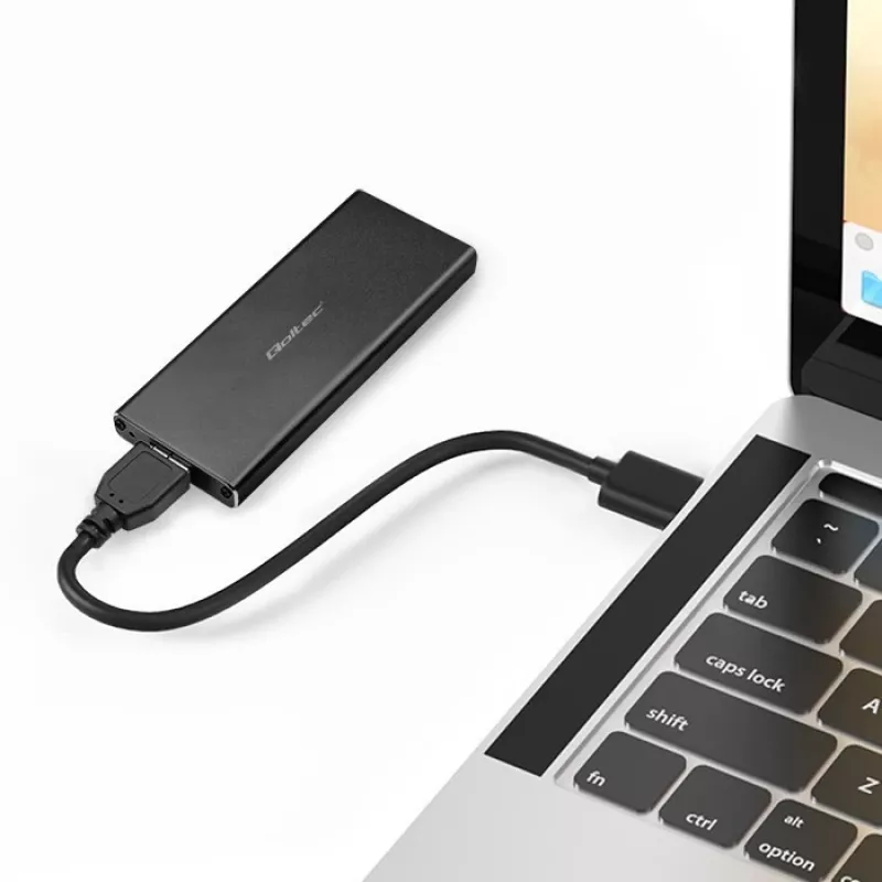 M.2 SATA SSD ümbris QOLTEC 51854 USB 3.0 tööriistavaba