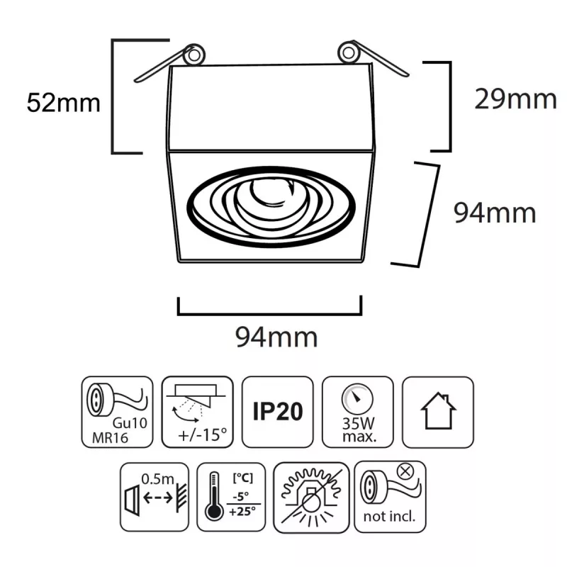 Laetuli MACLEAN MCE464W — mudel MCE464W, valge viimistlus