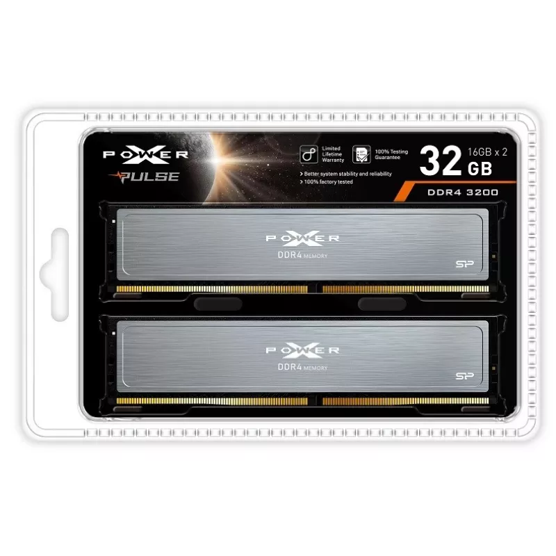 DDR4 lauaarvuti mälu Silicon Power XPOWER Pulse 32 GB (2x16 GB) 3200 MHz CL16 288-kontaktiline DIMM 1,35 V