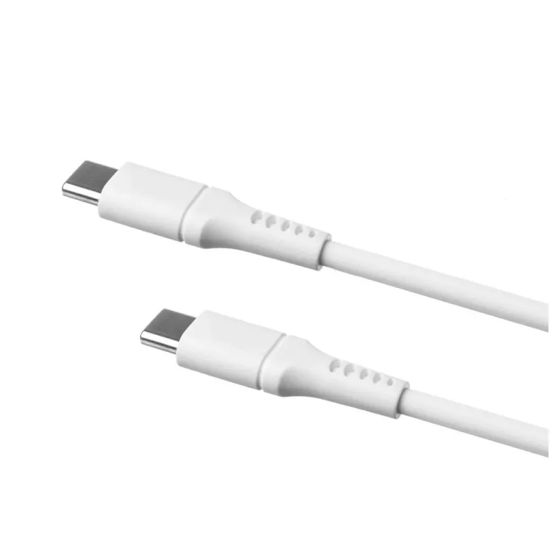 Fikseeritud vedelast silikoonist kaabel FIXDLS-CC12-WH 60W valge USB andmekaabel