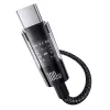 USB A – USB C kaabel Baseus Gem 1m 100W kiirlaadimine, nailonümbris, must