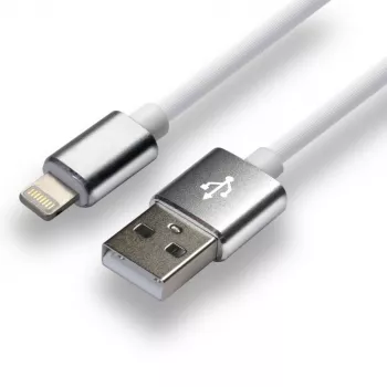 everActive kaabel USB Lightning 1m – Valge, silikoon, kiirlaadimine, 2,4A – CBS-1IW