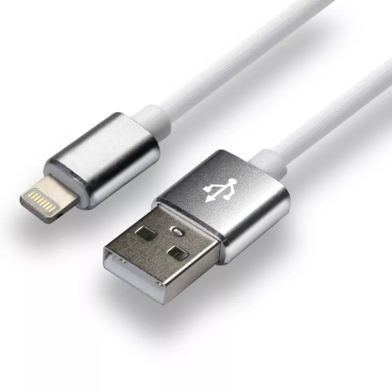 everActive kaabel USB Lightning 1m – Valge, silikoon, kiirlaadimine, 2,4A – CBS-1IW