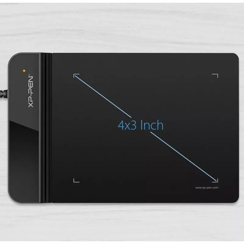 Graafika joonistustahvel XP-Pen Star G430S juhtmega, 5080 lpi, 101,6×76,2 mm aktiivne ala, must