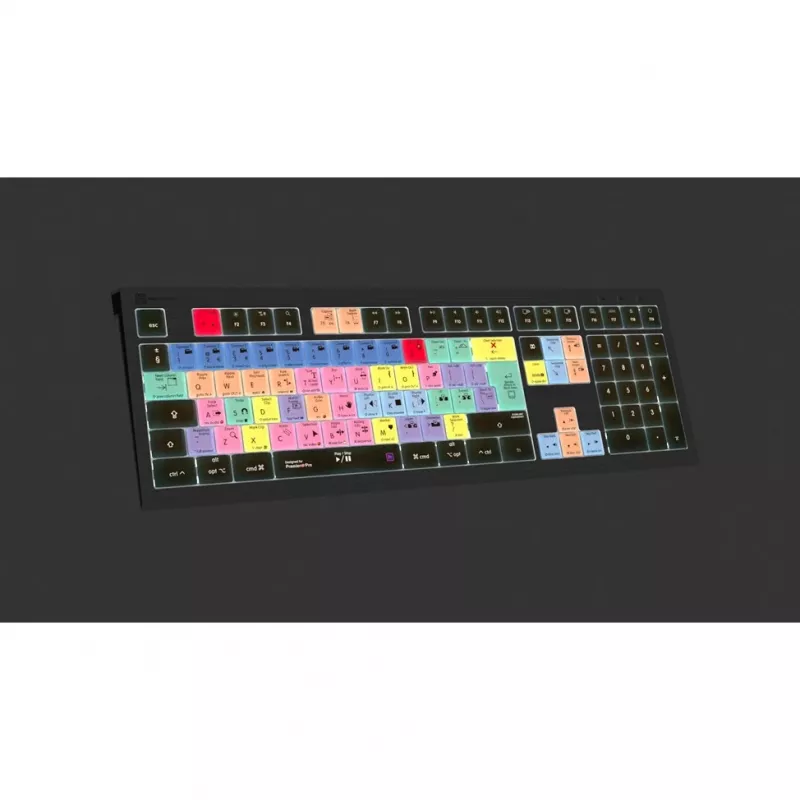 Logickeyboard LKB-PPROCC-A2M-UK klaviatuur USB QWERTY inglise must (LKB-PPROCC-A2M-UK)