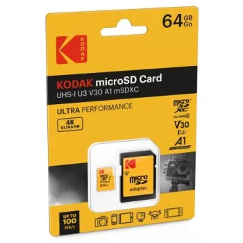 Välkmälu Kodak 64GB UHS-I U3 Ultra EKMSDM64GXC10HPRK