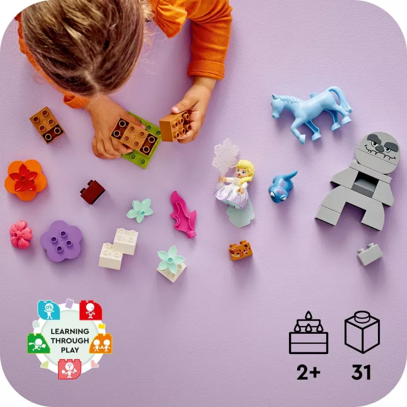 LEGO DUPLO mängukomplekt 10418 — Disney Elsa ja Bruni Nõiutud metsas, 31 osa, 2+ aastat