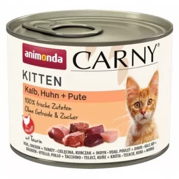 Märg kassitoit animonda Carny Kitten — vasikaliha, kana ja kalkun, 200 g