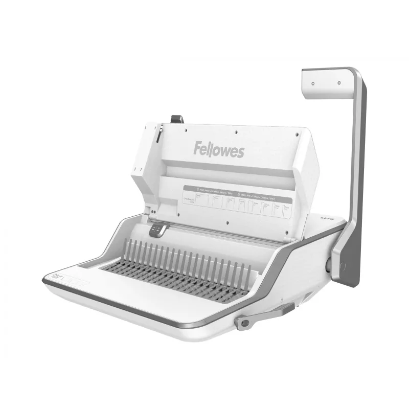 Fellowes 3-in-1-Multifunktions-Bindegerät Lyra, weiß/silber Binden, Heften & Lochen in einem Gerät, für Format DIN A4/ - 1 Stück (5603101)